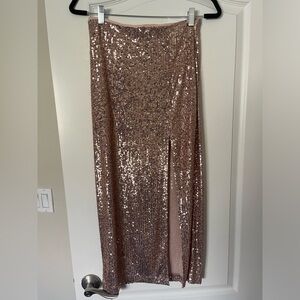Sequin Midi Skirt